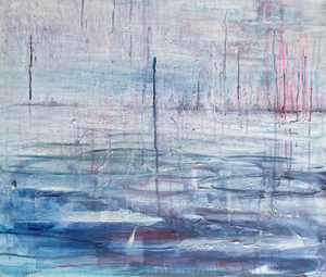 Sandra Vos: 'Early bird', acryl and marble dust