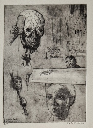 Peter Simoen: etching, numbered 4/5