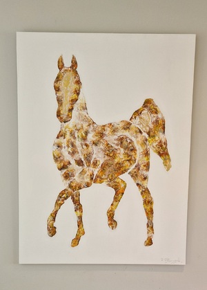 Ronny Paesbrugghe: 'Horse in motion', acryl on canvas