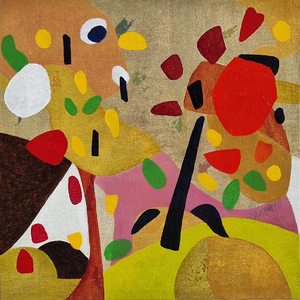 Mieke Fannes: 'The small garden', oil on canvas