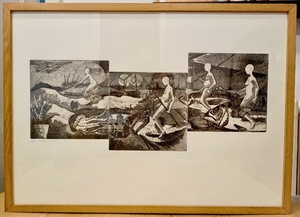 Gert Maertens: 'Triptych I', vernis mou aquatint etching