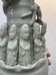 Two Chinese qingbai-glazed urns with applied design, Song